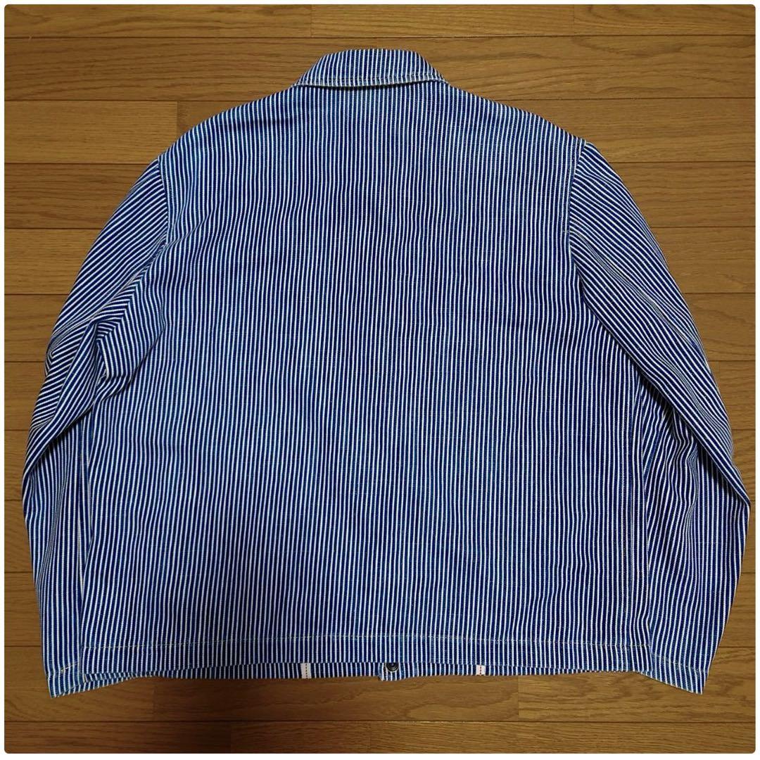 2014AW ワイズフォーメン ヒッコリーストライプデニムコーチジャケット L程