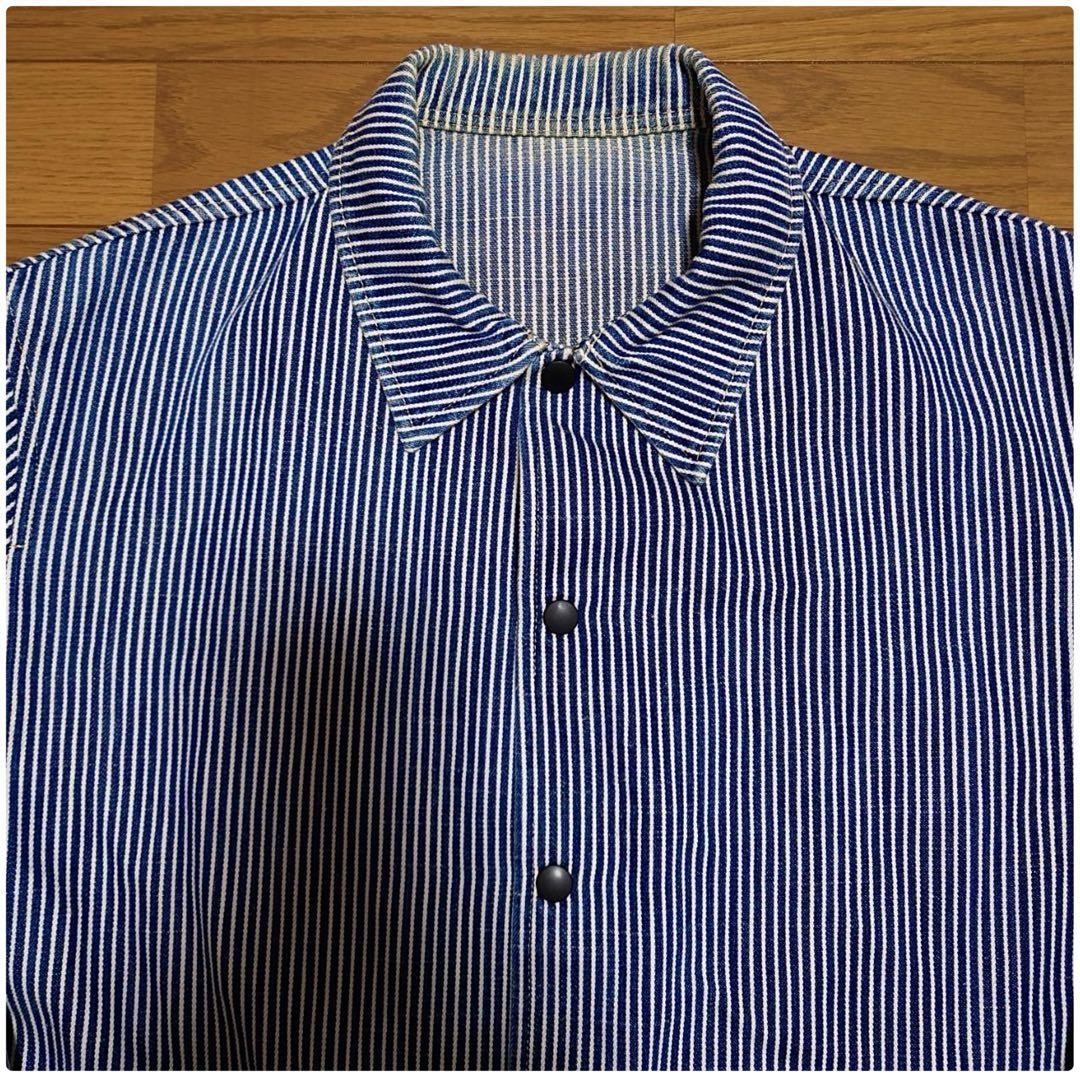 2014AW ワイズフォーメン ヒッコリーストライプデニムコーチジャケット L程