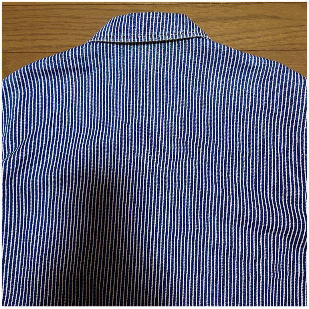 2014AW ワイズフォーメン ヒッコリーストライプデニムコーチジャケット L程