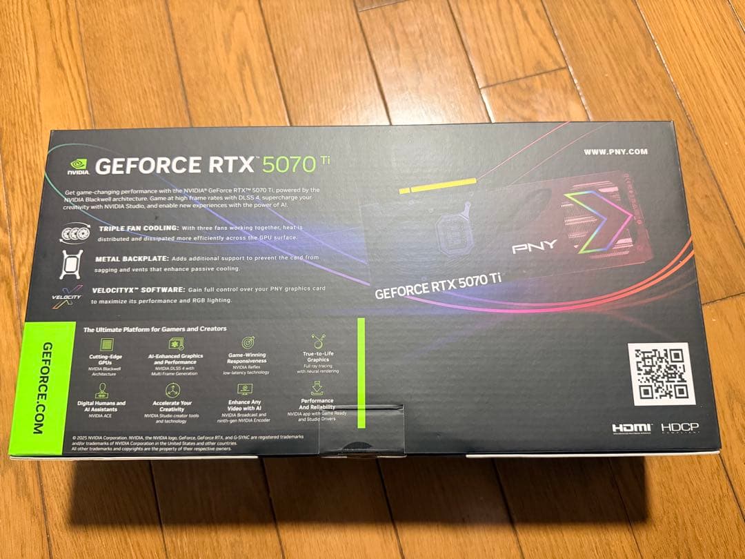 カ*ヤ様 (新品未開封) PNY GeForce RTX 5070 Ti 16G