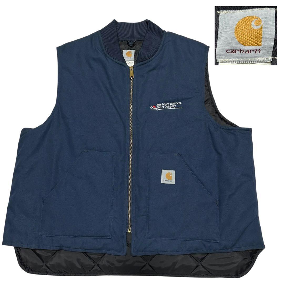 美品　00s USA製　カーハート　ダック生地　腰ゴム　ベスト　サイズ3XL
