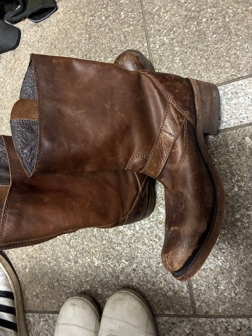 whoop de doo エンジニアブーツ ブラウン