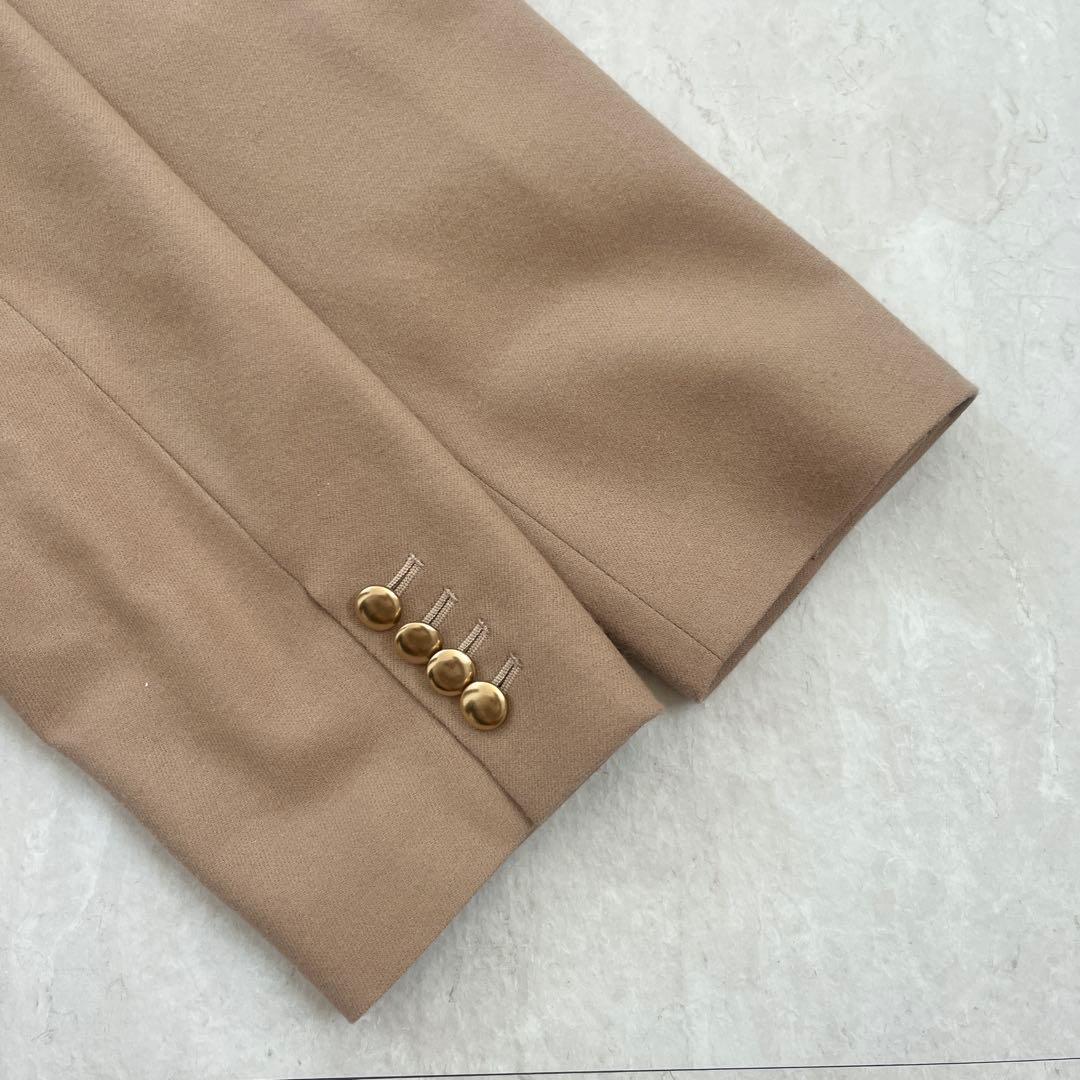フレームワーク　ダブルブレストジャケット カシミヤ混 金ボタン ベージュ