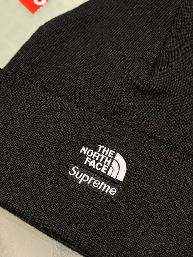 最終価格THE NORTH FACE x Supreme ニット帽 ブラック
