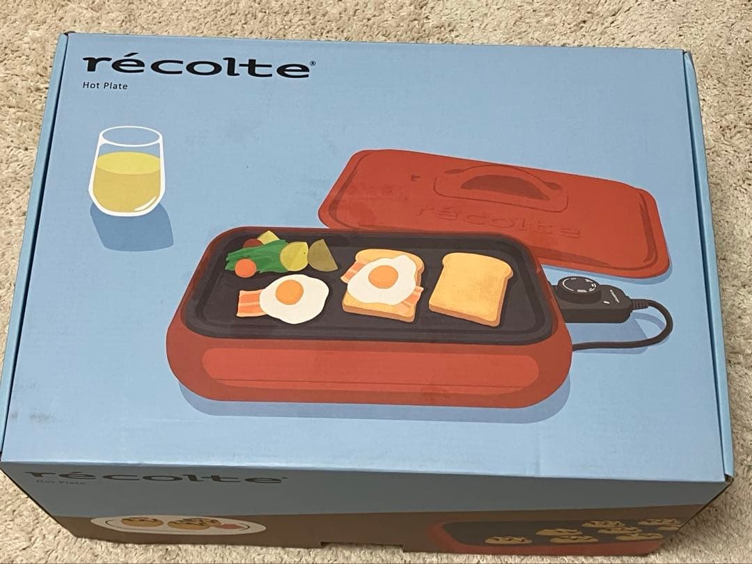 お値下げ【未使用】レコルト ホットプレート RHP-1(R) たこ焼きプレート付