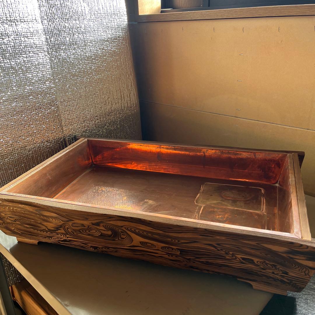 期間限定値下げ中！焼杉　特大花器④