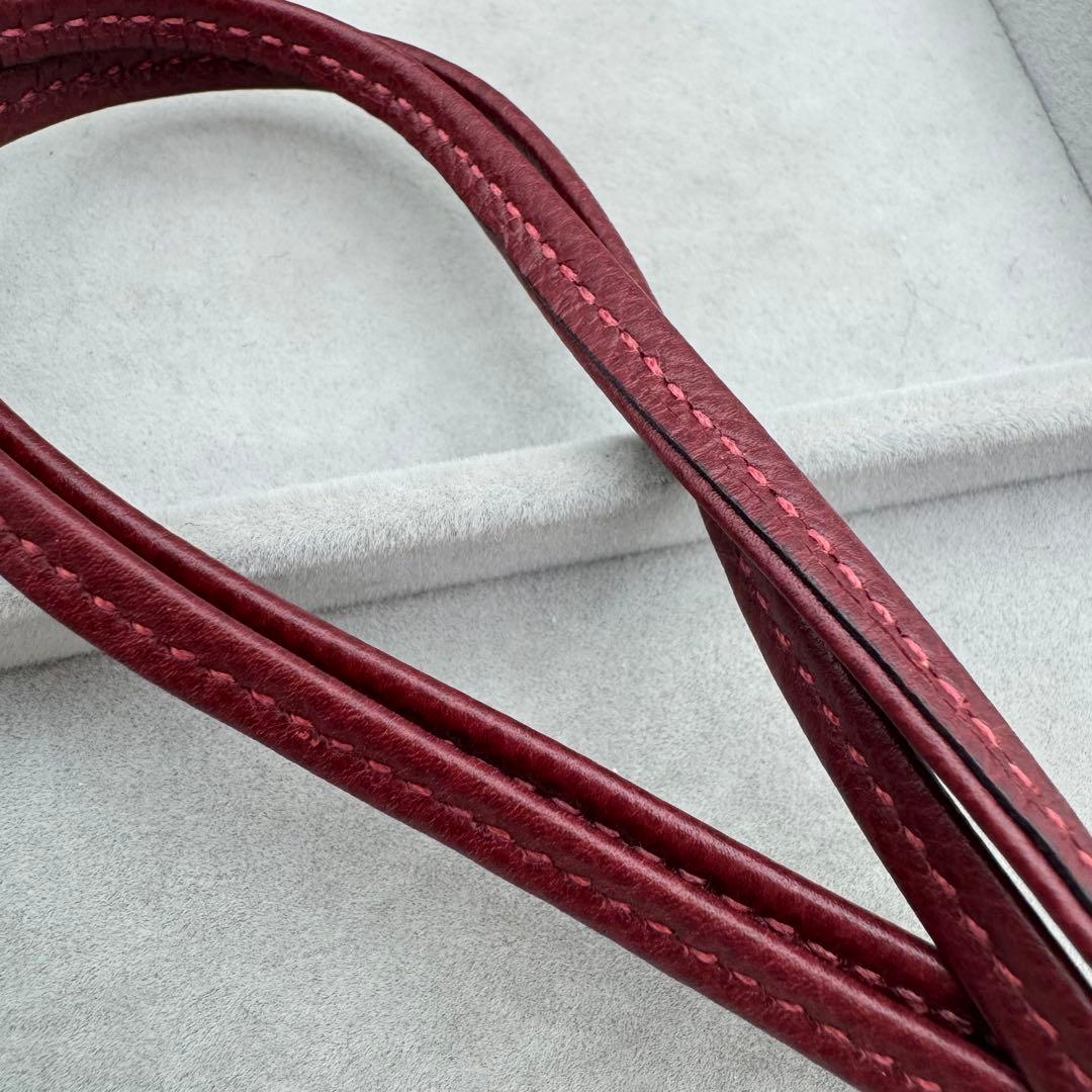 【人気】HERMES シフレ ドッグホイッスル 犬笛 ペンダント　ワイン