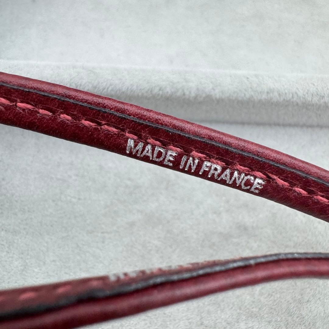 【人気】HERMES シフレ ドッグホイッスル 犬笛 ペンダント　ワイン