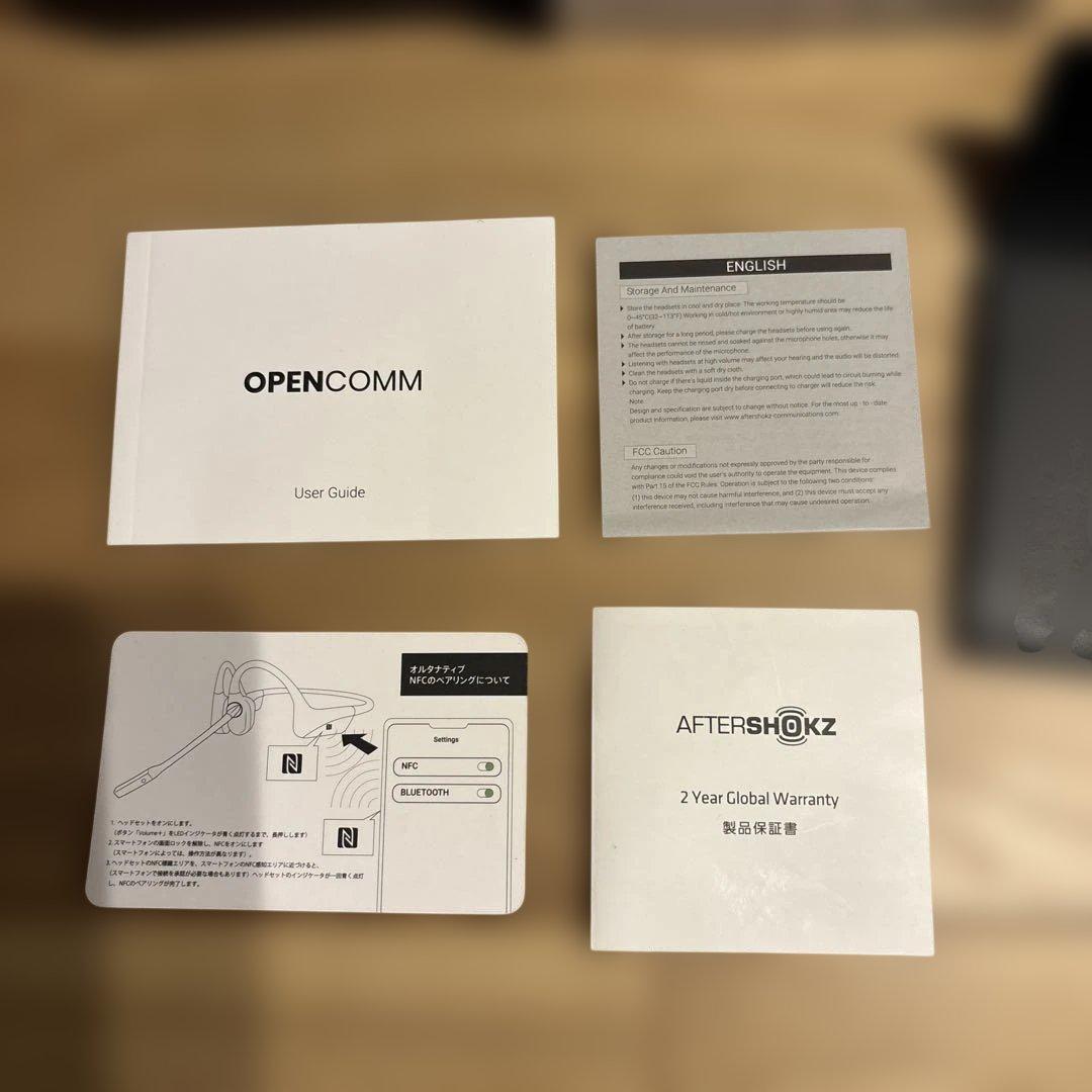 AFTERSHOKZ OPENCOMM 骨伝導イヤホン ブラック