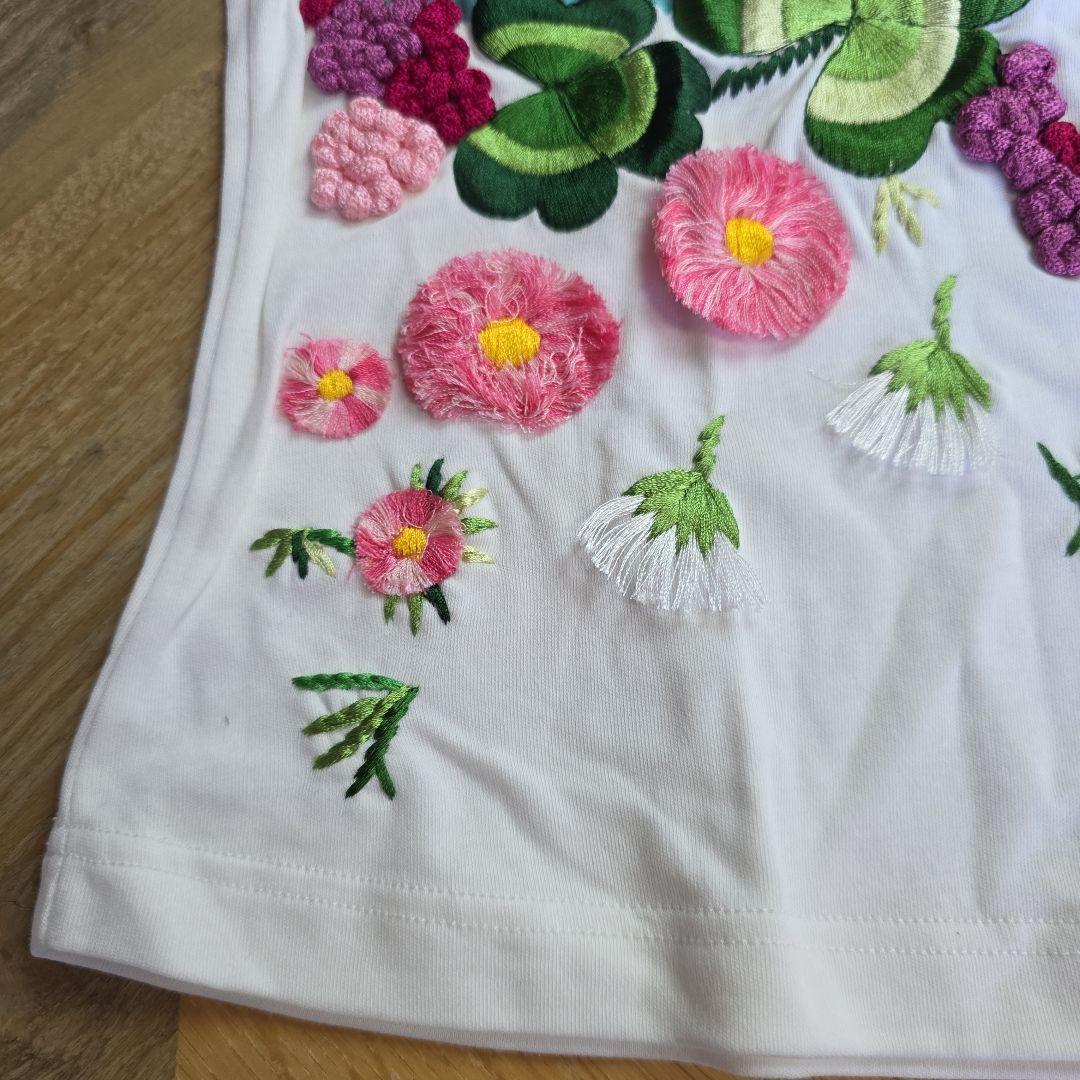 超希少　クリスチャンディオール♡花柄刺繍Tシャツ ロゴ　ガリアーノ期　y16