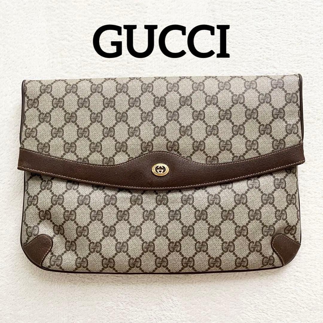 【美品✨】GUCCI グッチ ヴィンテージ セカンドバッグ インターロッキング