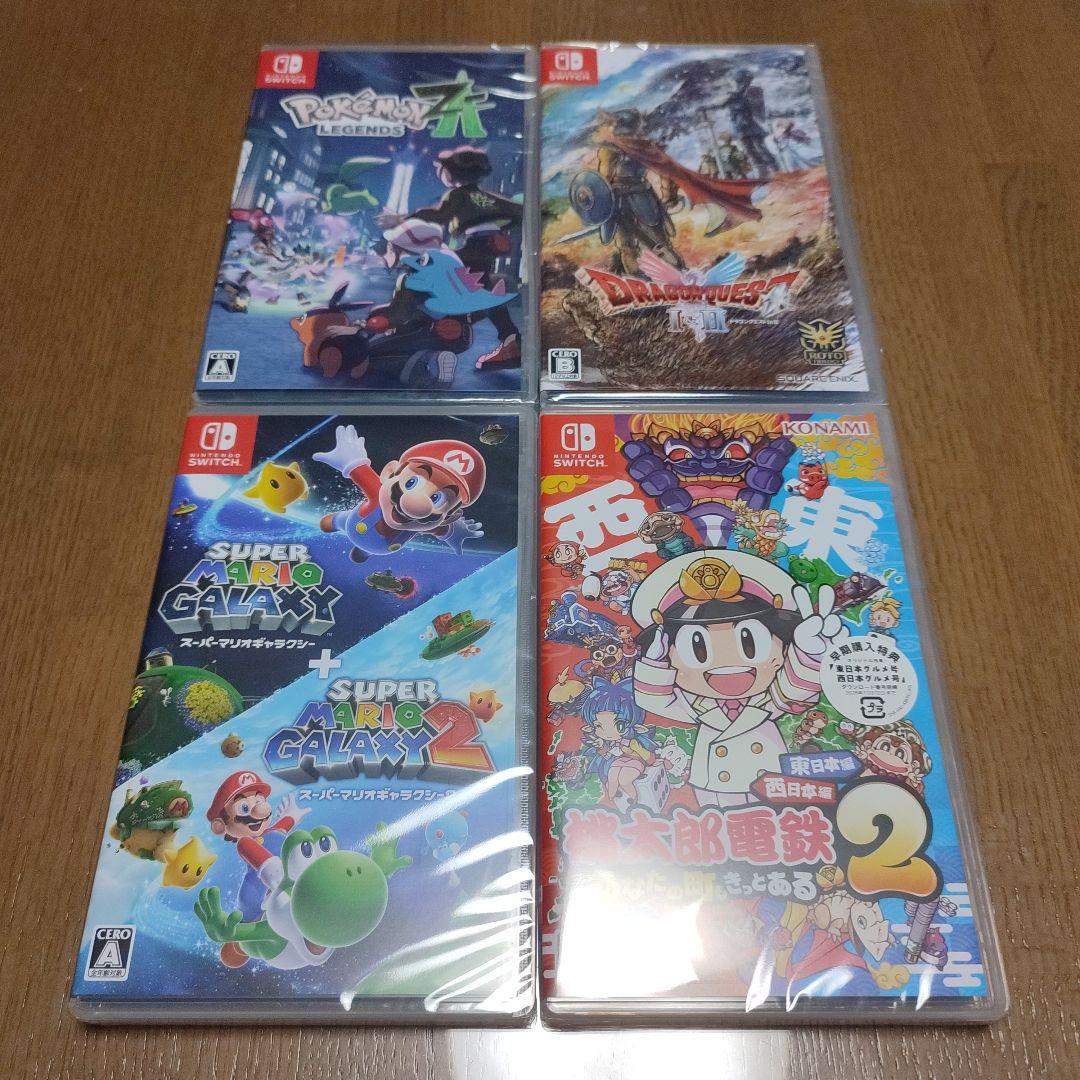 新品未開封　ポケモンレジェンズZA　ドラクエ1&2　マリオギャラクシー　桃鉄2