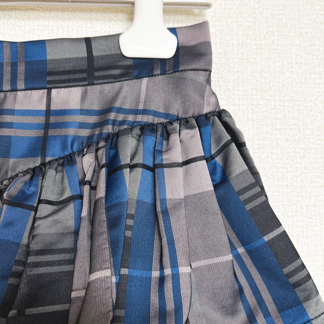 ヴィヴィアンウエストウッド　変形チェック　ミニスカート　ティアード　フリル