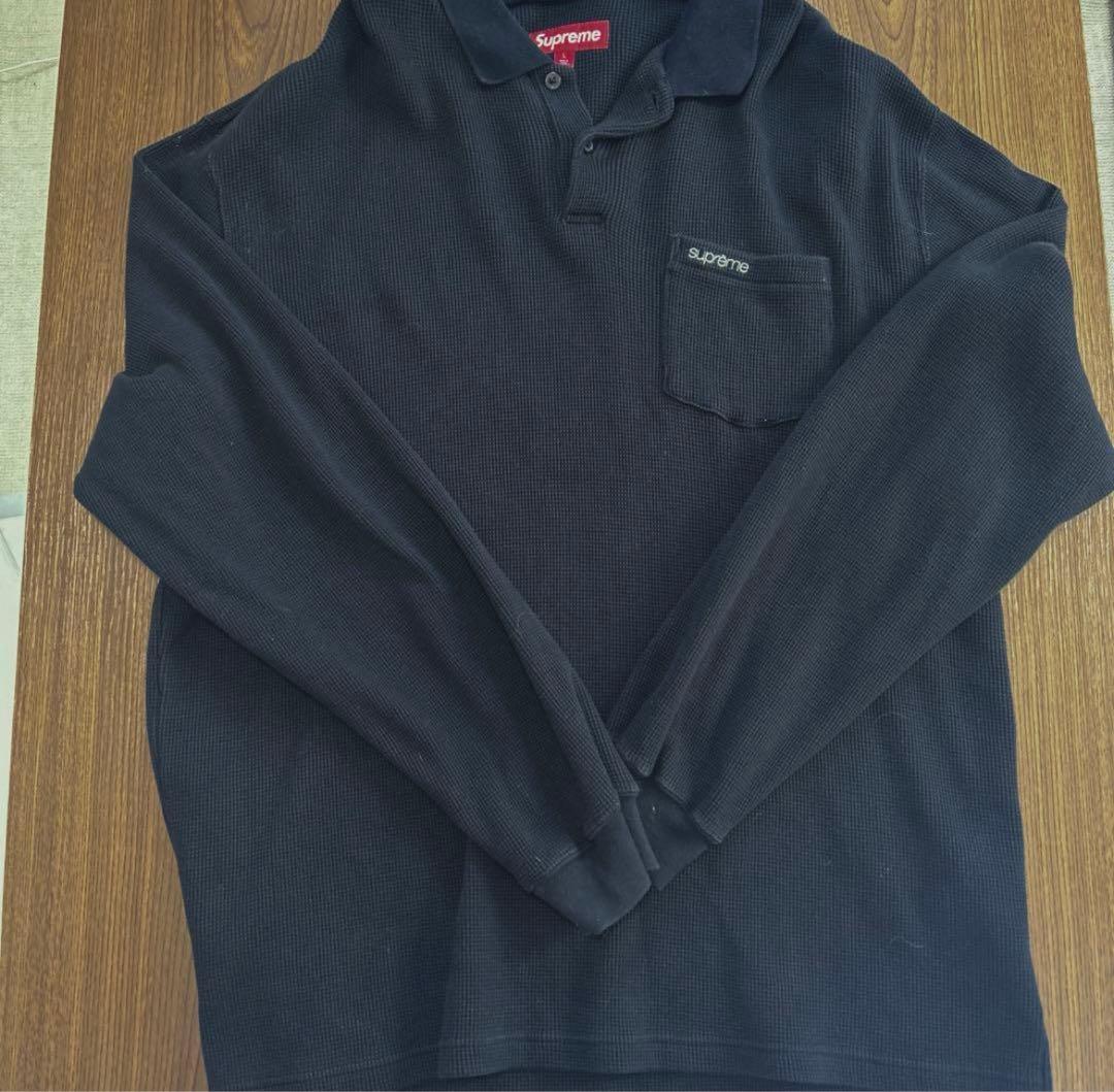 Supreme ブラック ポロシャツ Lサイズ
