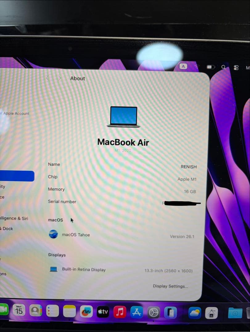 MacBook Air M1 2020/メモリ16GB/1TB スペースグレイ