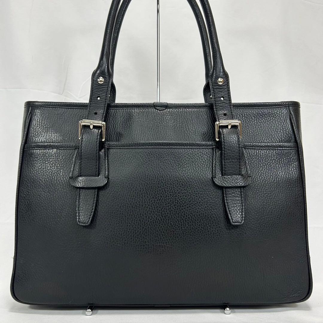 【美品】バーバリー トートバッグ レザー ノバチェック 肩掛け A4可 大容量