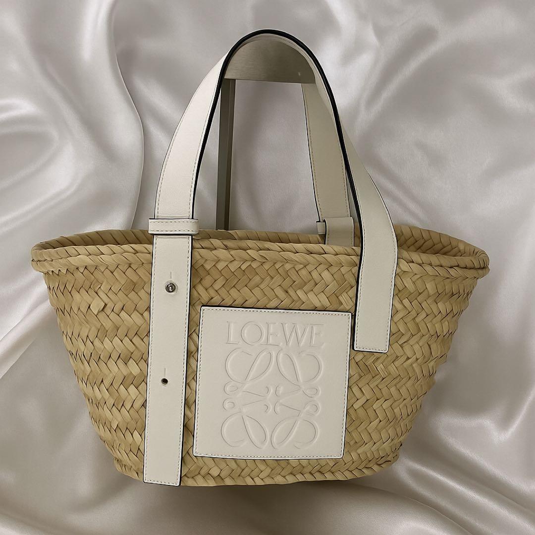 【正規品・美品】LOEWE ロエベ かごバッグ スモール（ホワイト）
