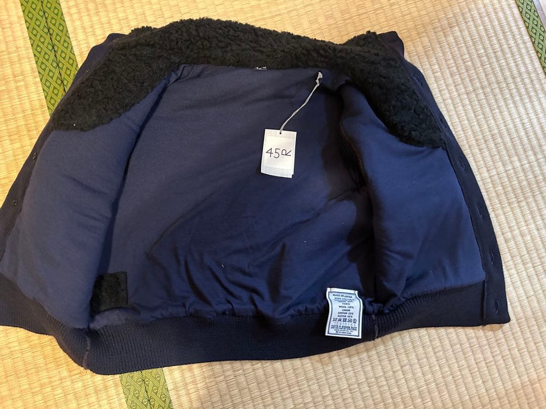 最終再値下げ‼️45R ボア✕ニットの908ベスト　黒