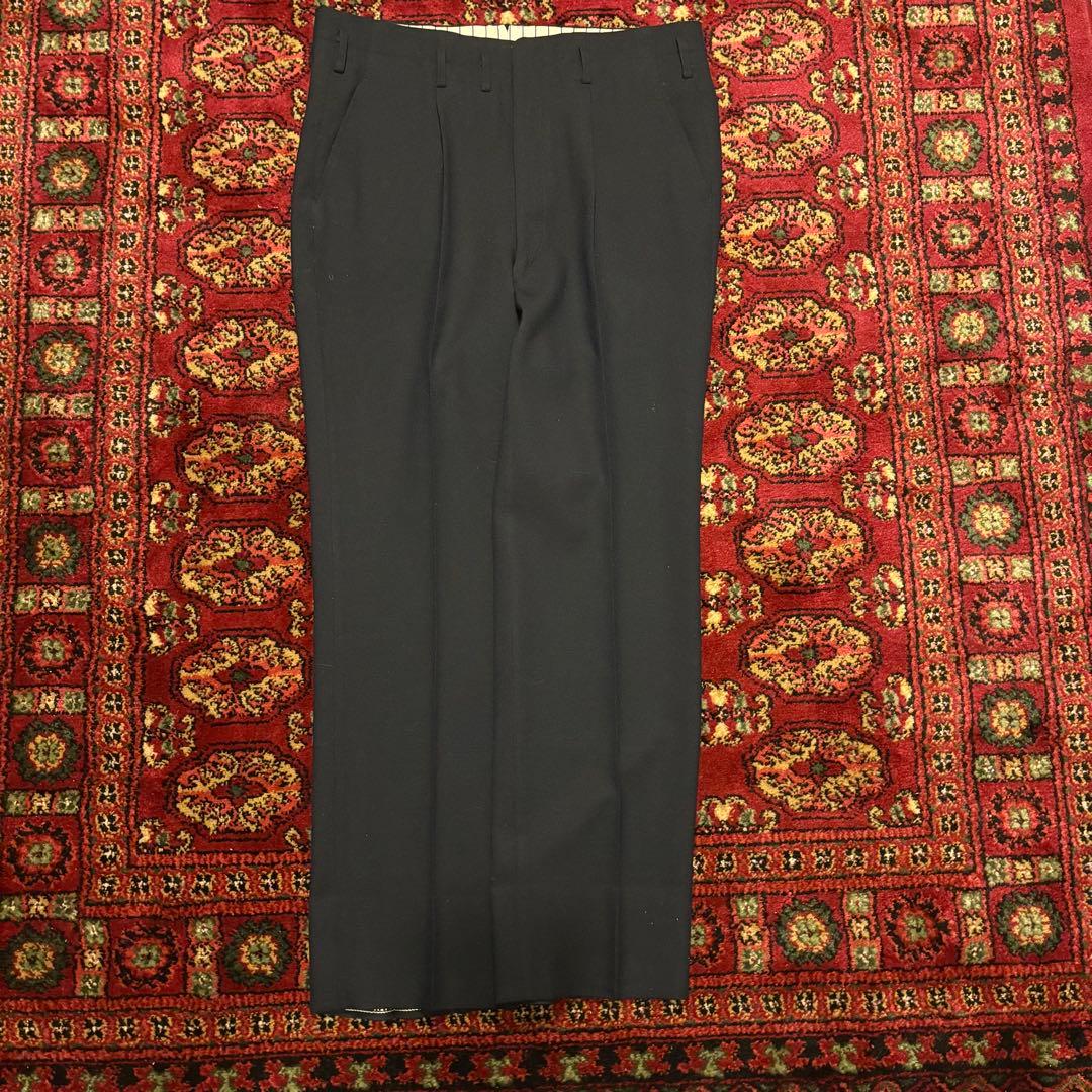 50s,60s ウールギャバスラックス　ブラック