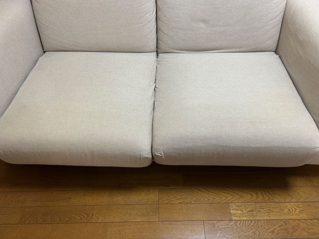 【送料込|カバー付】無印良品2シーターウレタンポケットコイル