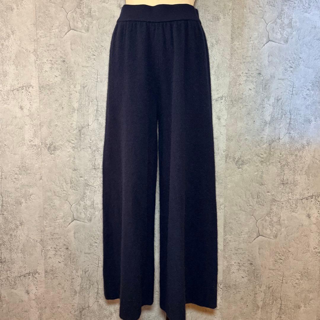 LUYUAN ROSE カシミヤ 100% ワイドパンツ