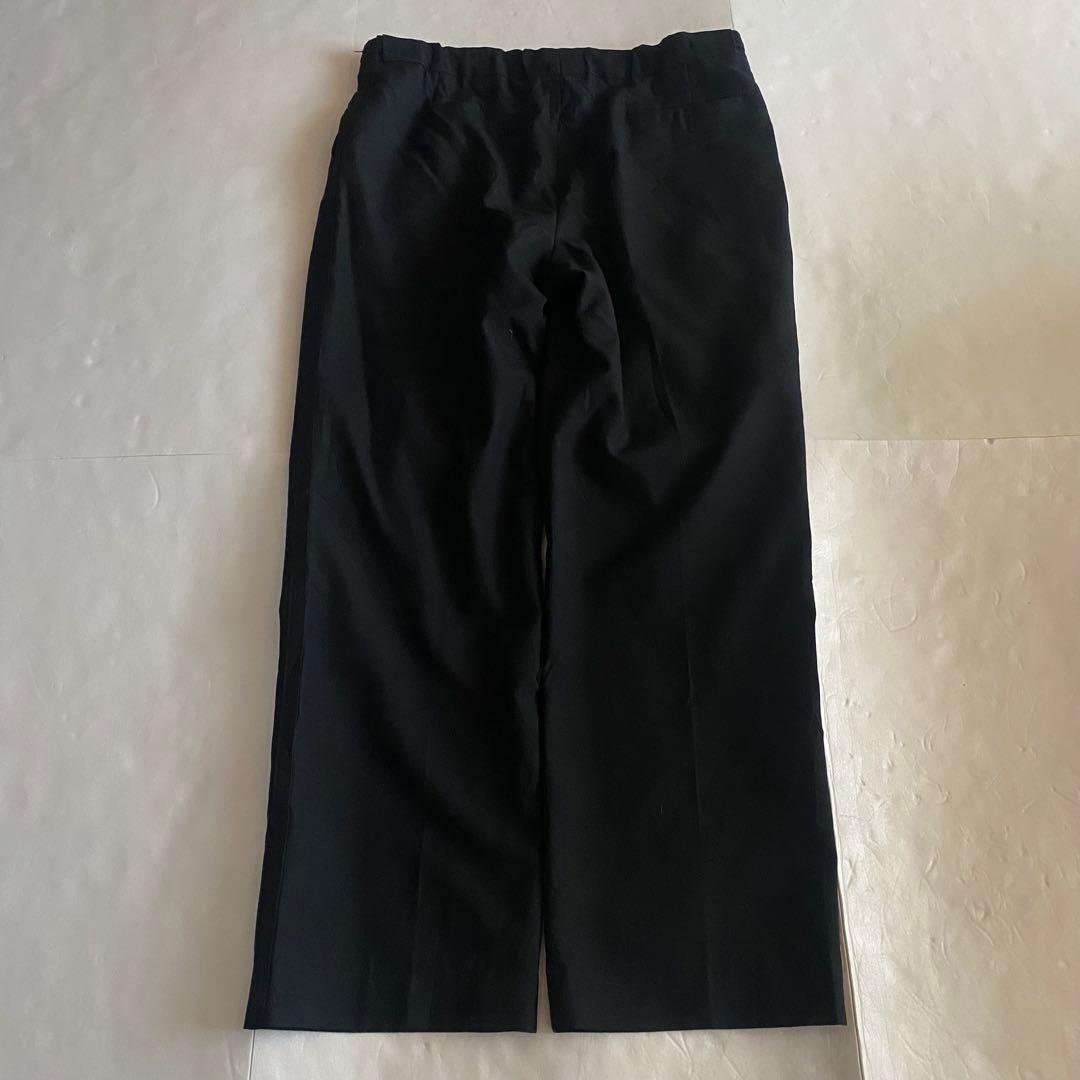 70s ENGLAND ワイドスラックス ブラック OPTI タック入り