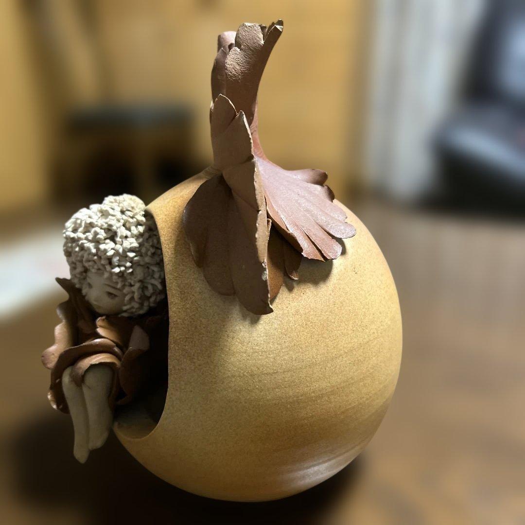 昭和レトロ　陶器人形　ランプ 創作人形作家　竹内祥子作 「森の精」シリーズ