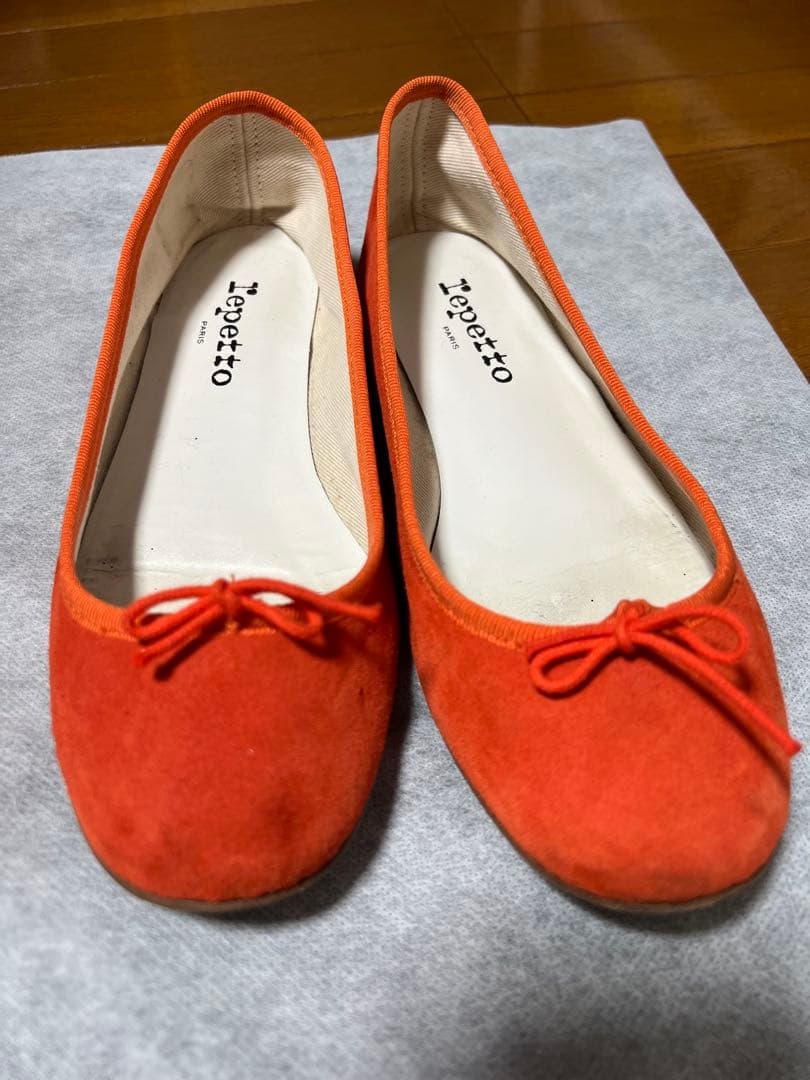 Repetto オレンジ フラットシューズ