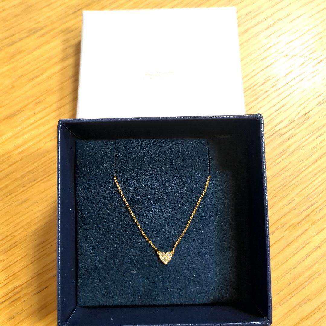 AHKAH ゴールド ハート型 ネックレス ボックス付き