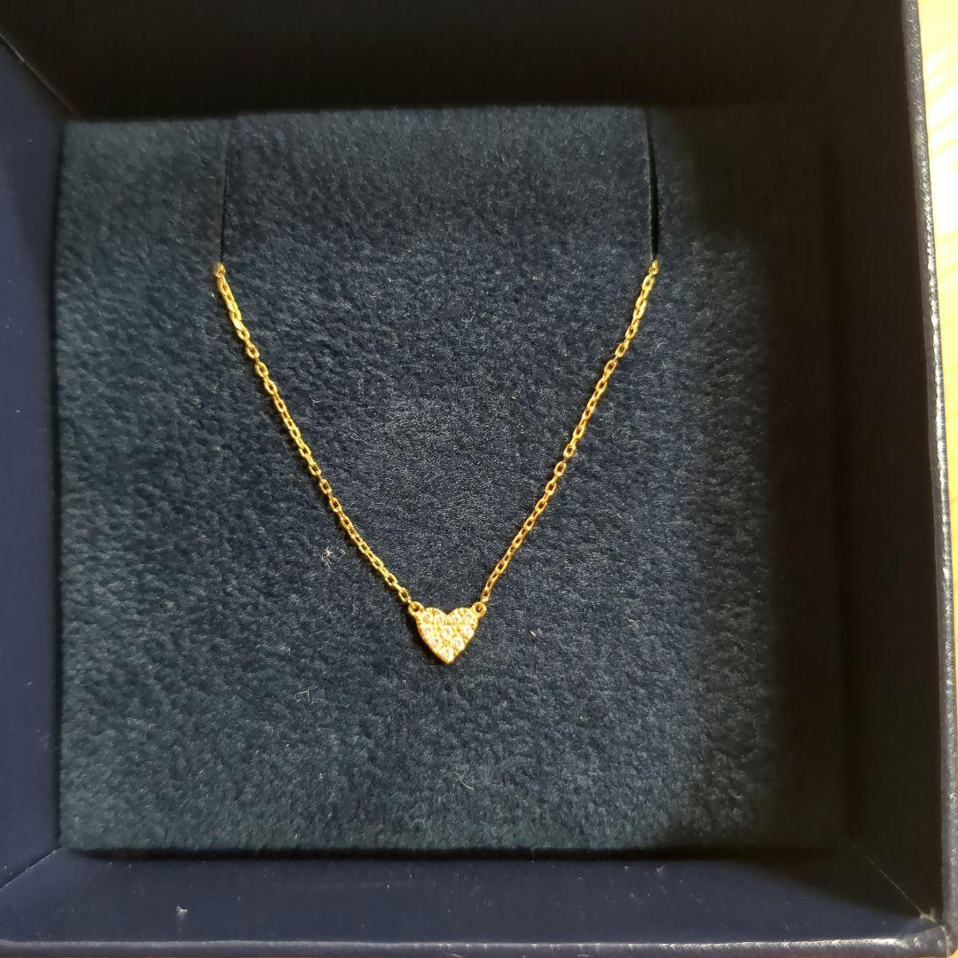 AHKAH ゴールド ハート型 ネックレス ボックス付き