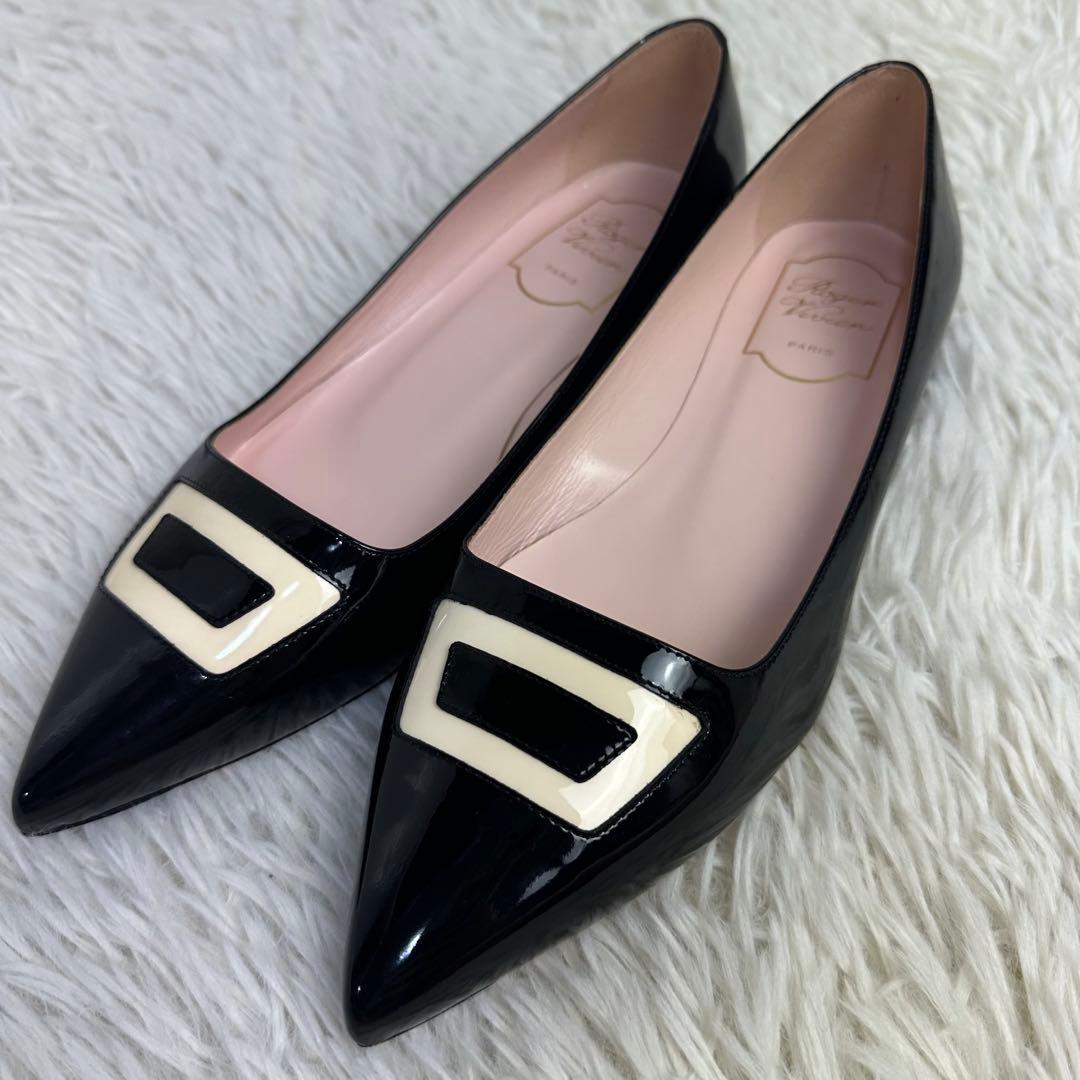 新品 Roger Vivier ロジェヴィヴィエ フラットシューズ パテント