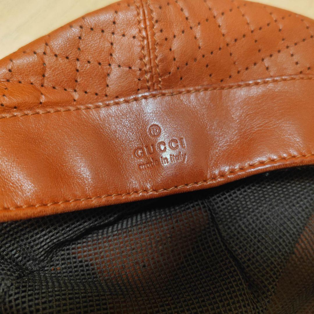 GUCCI 羊革 ハンチング ディアマンテ イタリア製