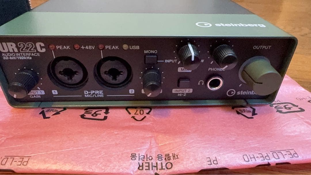 Steinberg UR22C グリーン&ブラック オーディオインターフェイス