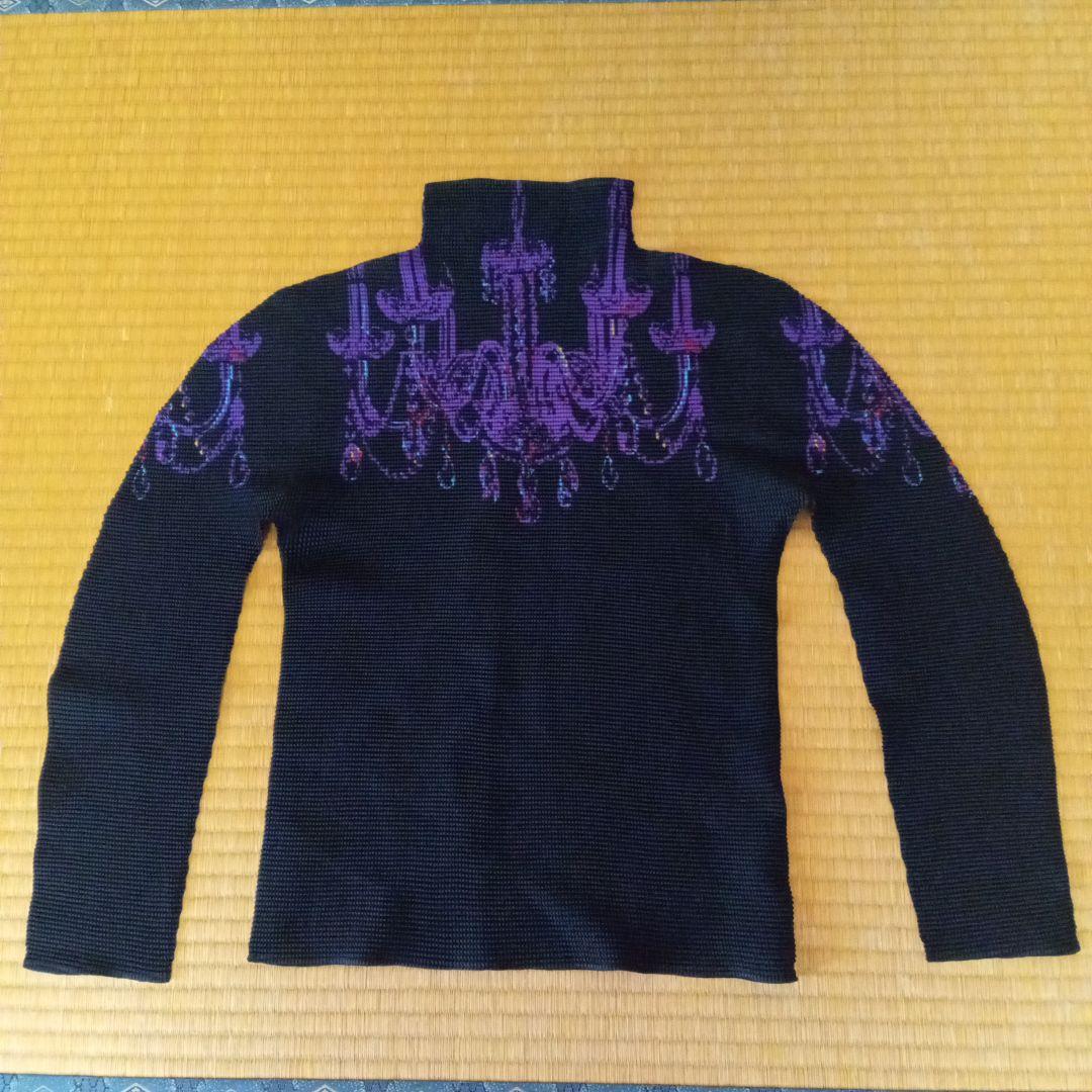 me by issey miyake 　カットソーハイネック長袖　ブラック