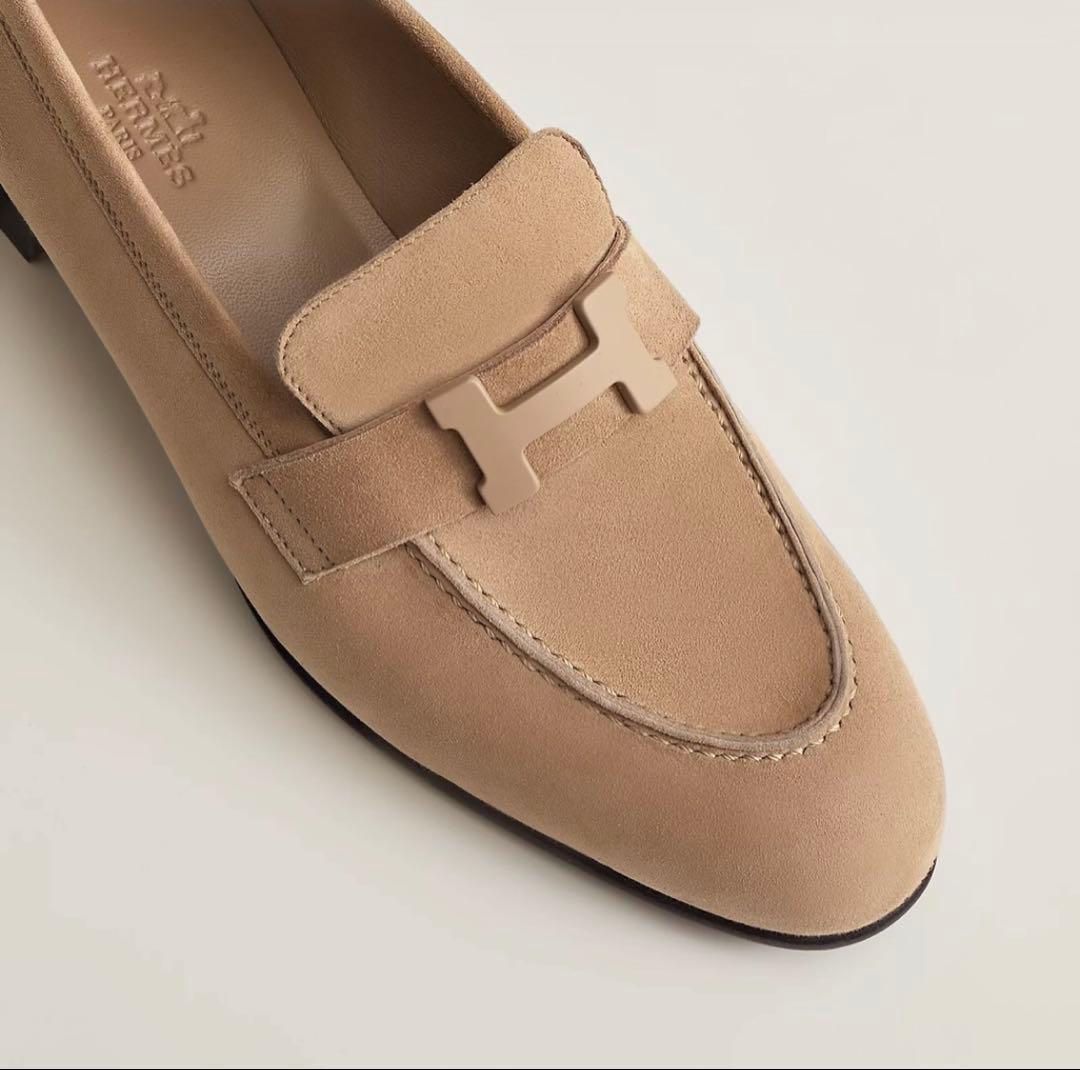 新品　エルメス　パリ　37 ベージュアルジル