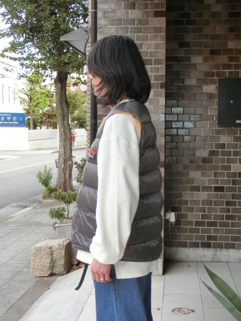 新品 別注キャルオーライン × ナンガ　リバーシブルダウンベスト　M