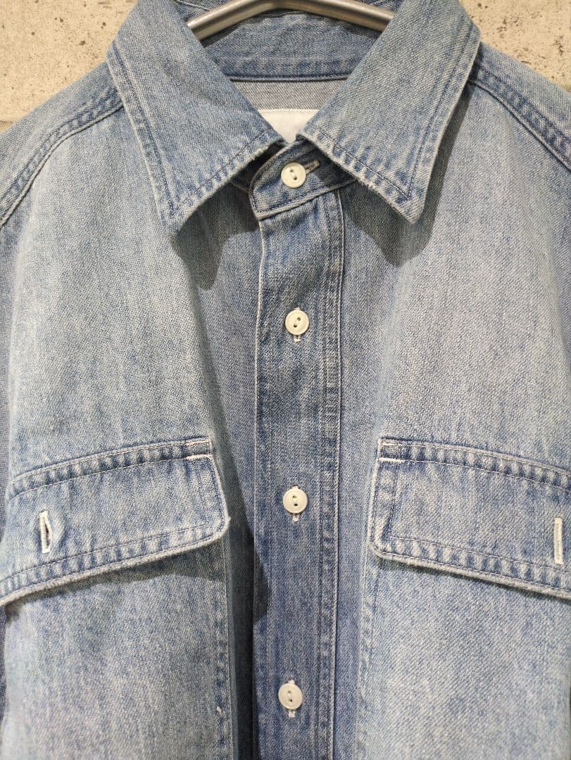新春初売り特価♡極美品♡ウィムガゼット　デニムシャツ　F　切りっぱなし　フリンジ