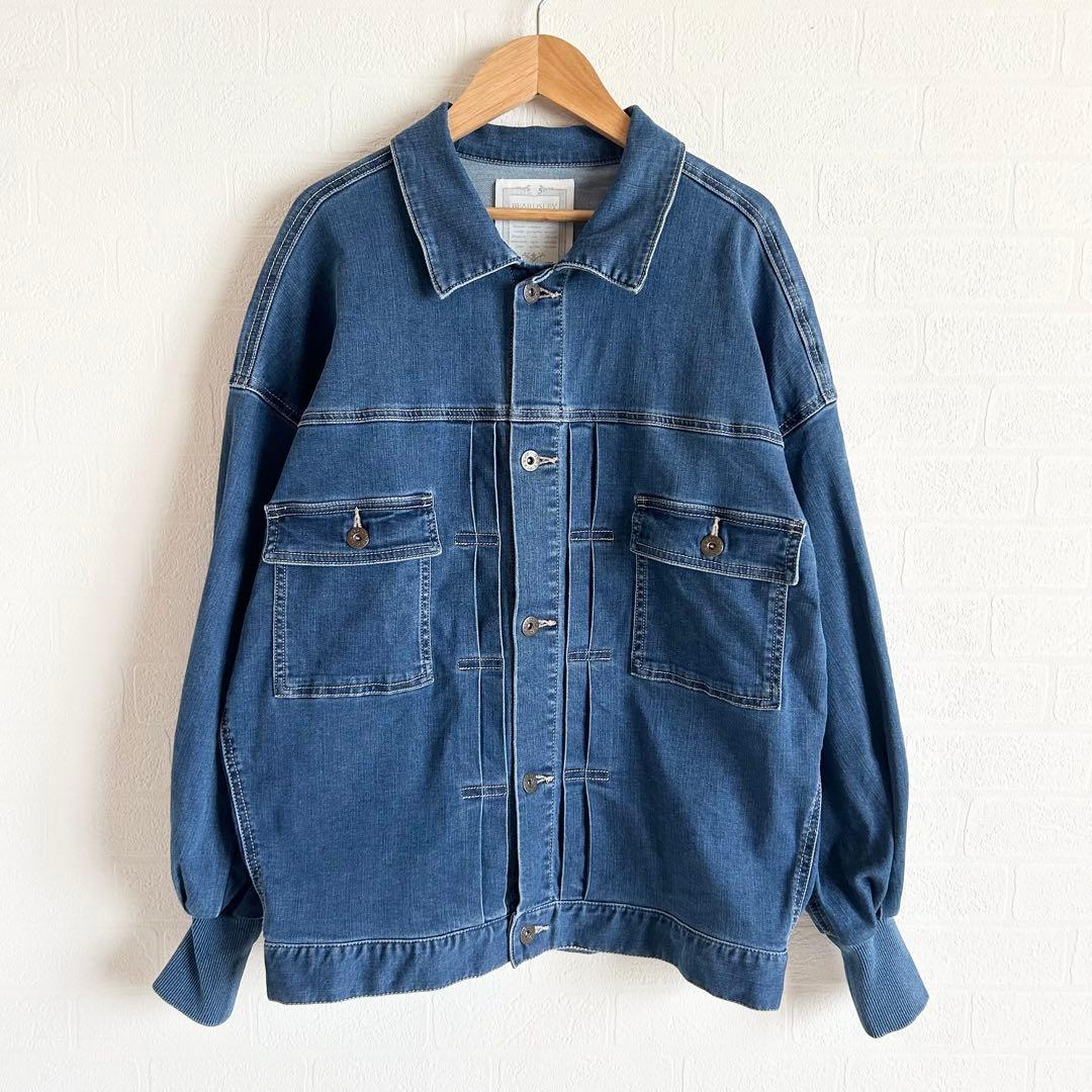 ビアズリー　袖パフGジャン　デニムジャケット