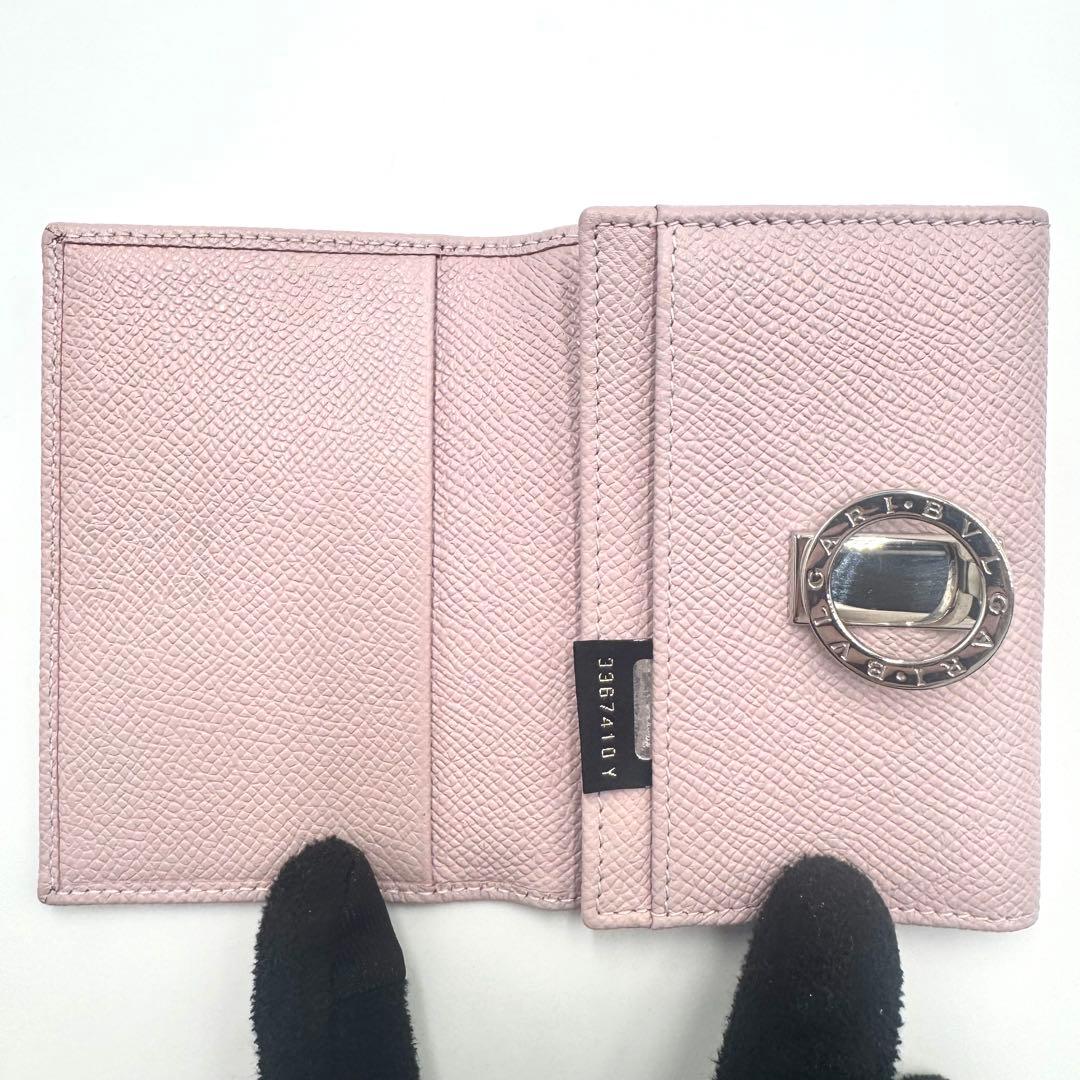 【極美品✨】ブルガリ ビーゼロ 名刺入れ カードケース レザー サークルロゴ