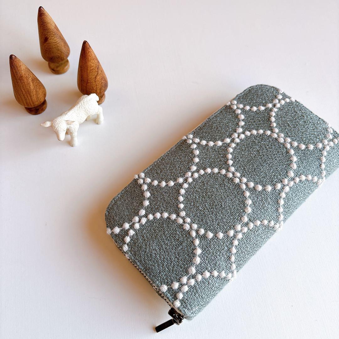 ミナペルホネン☆ラウンドファスナー長財布☆ハンドメイド