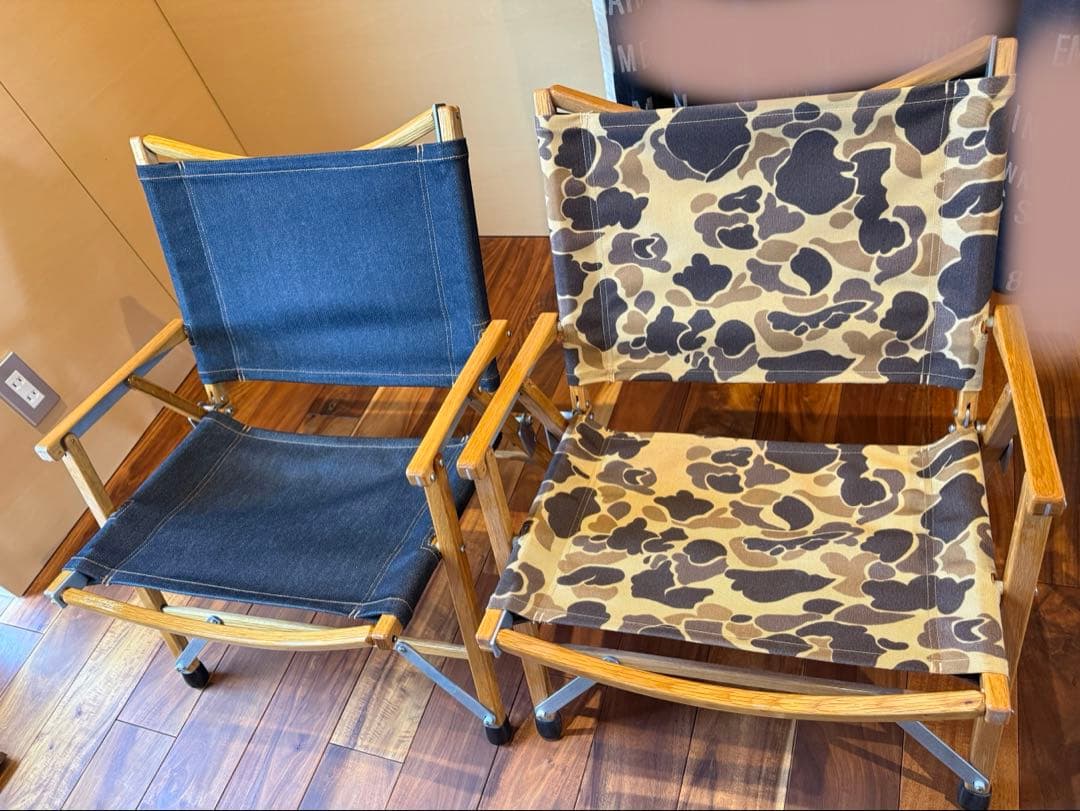 カーミットチェア① 2脚セット　生地張替え済　美品