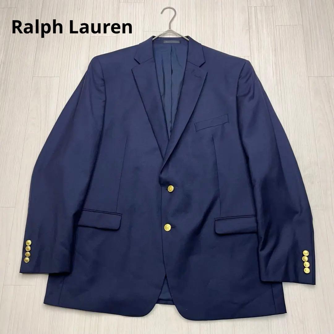 ■ Ralph Lauren 紺ブレザー　金ボタン　テーラードジャケット　46