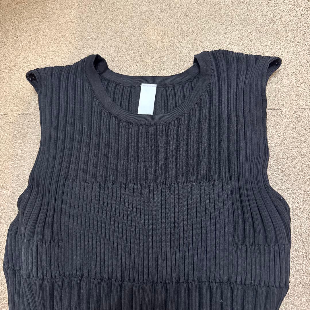 CFCL リブ編みノースリーブワンピース ブラック サイズ1