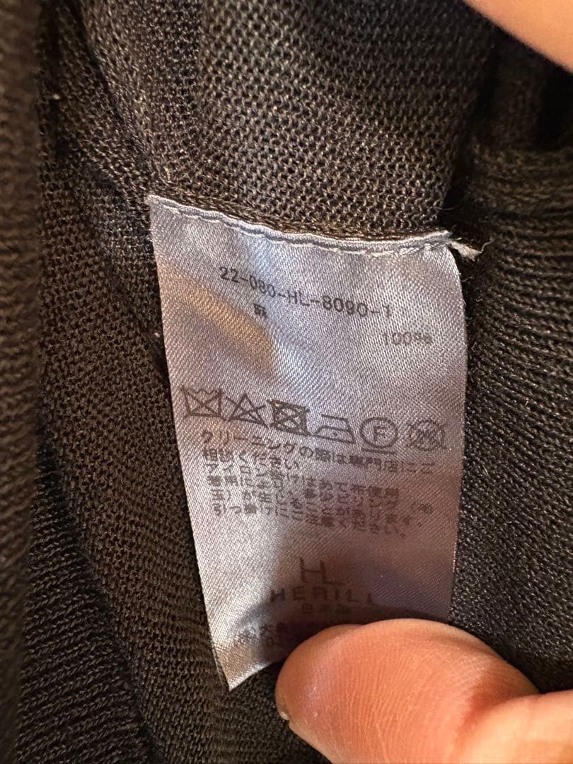 herill ラミーリネン　後染めブラック　サイズ2