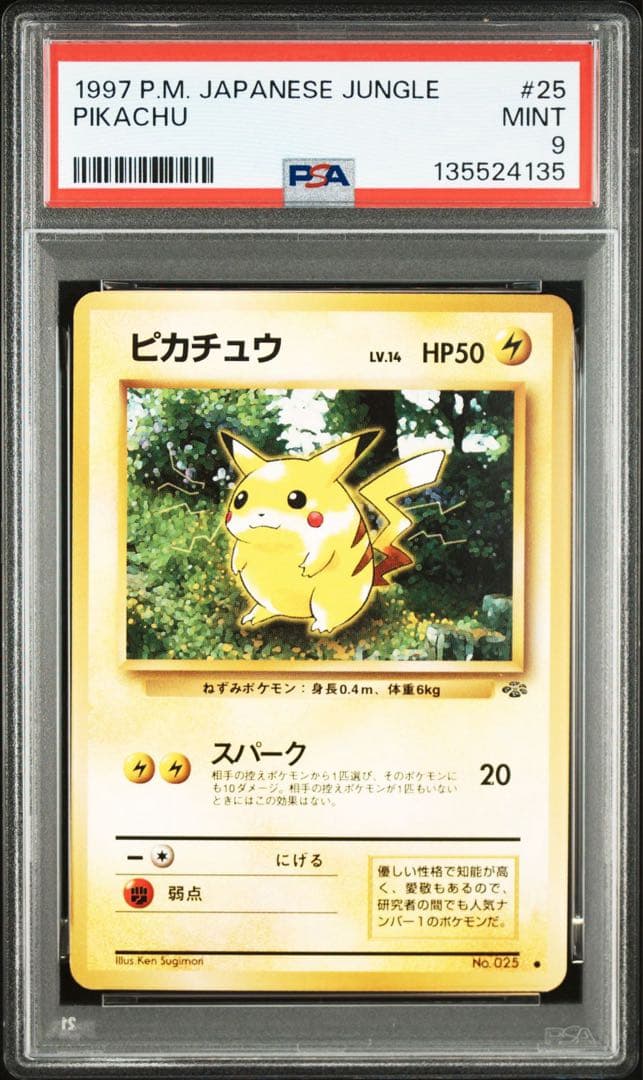 ジャングル　ピカチュウ　psa9
