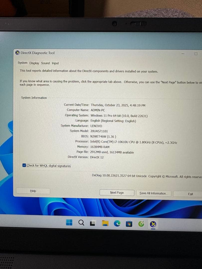 美品ThinkpadX1 Carbon Gen 8 CoreI7 タッチパネル