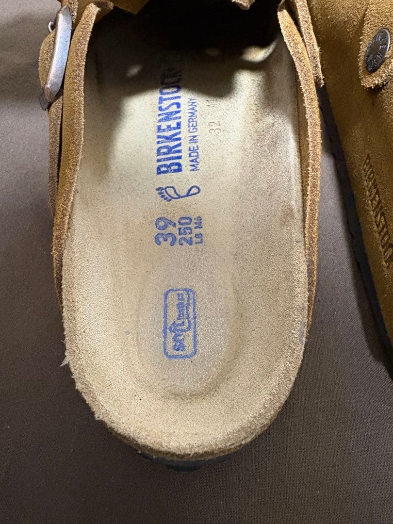 極美品 ビルケン ボストン スエード 39 25cm レギュラー幅