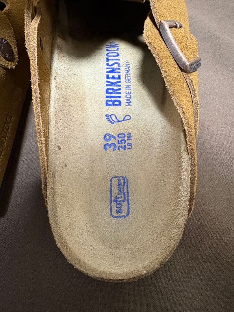 極美品 ビルケン ボストン スエード 39 25cm レギュラー幅