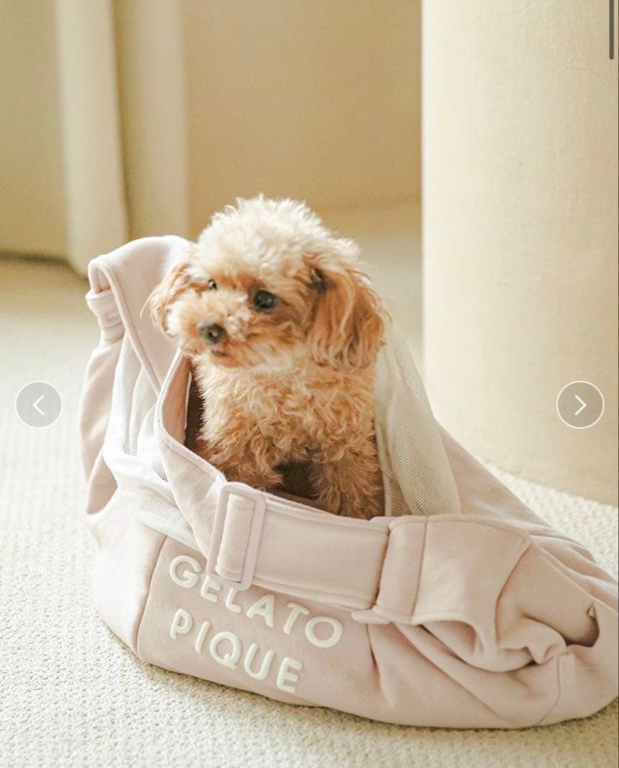 風*様 【新品未使用】ジェラートピケスリングキャリーバッグ ピンクベージュ