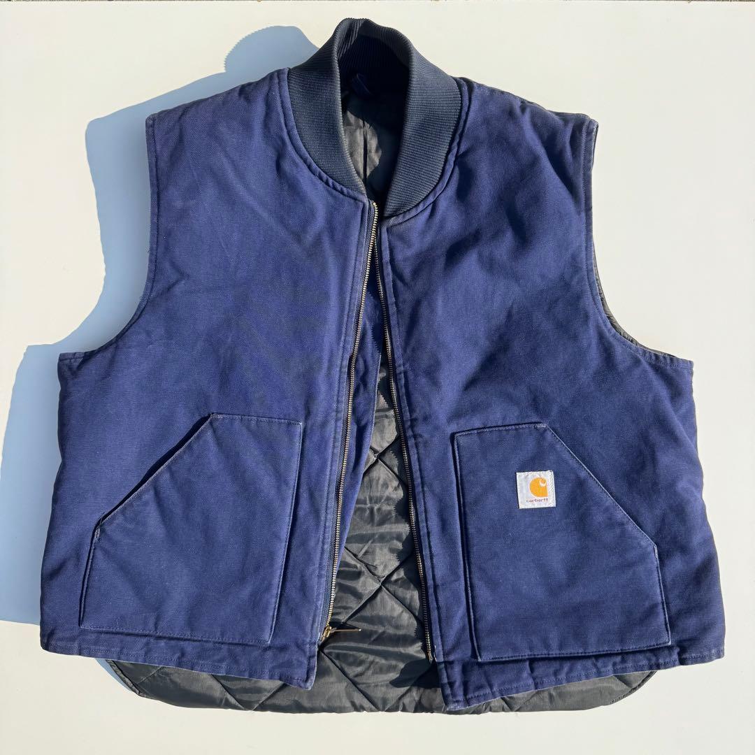 USA製 90s カーハート ダックベスト XXL stussy ネイビー